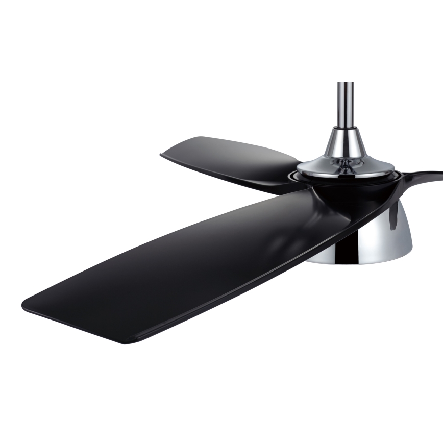 Lucci air 513072 - Ventilador de techo LED regulable BRONX LED/18W/230V 3000/4000/6000K negro/cromo brillante + control remoto