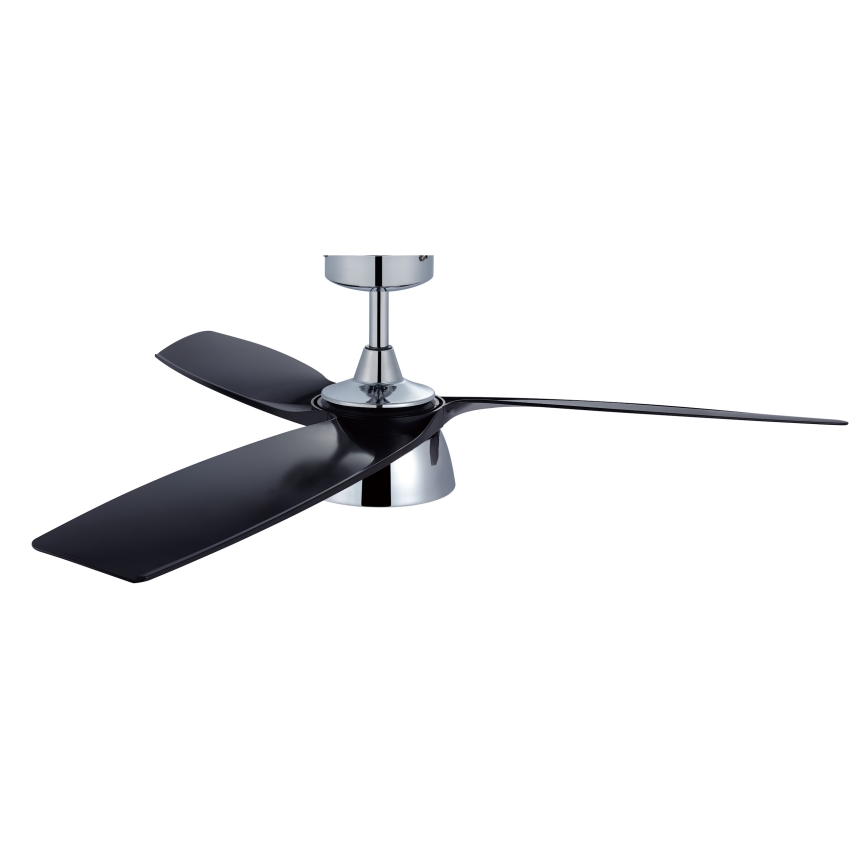 Lucci air 513072 - Ventilador de techo LED regulable BRONX LED/18W/230V 3000/4000/6000K negro/cromo brillante + control remoto