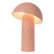 Lucide 15599/06/66 - Lámpara de mesa LED regulable FUNGO LED/7,5W/230V rosa