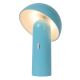 Lucide 15599/06/68 - Lámpara de mesa LED regulable FUNGO LED/7,5W/230V azul