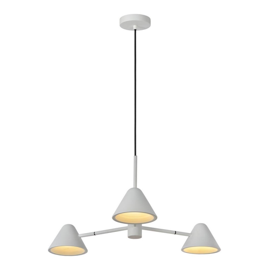 Lucide 20415/15/31 - Lámpara de araña LED de cable DEVON 3xLED/3W/230V blanco