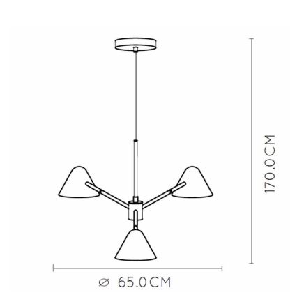 Lucide 20415/15/31 - Lámpara de araña LED de cable DEVON 3xLED/3W/230V blanco