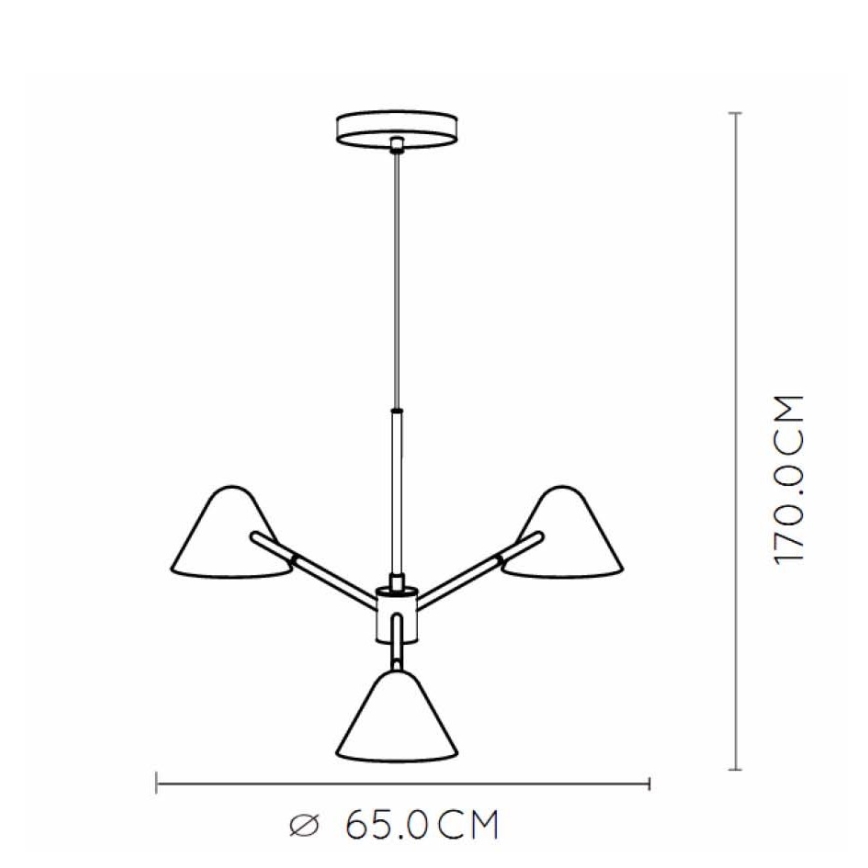 Lucide 20415/15/31 - Lámpara de araña LED de cable DEVON 3xLED/3W/230V blanco