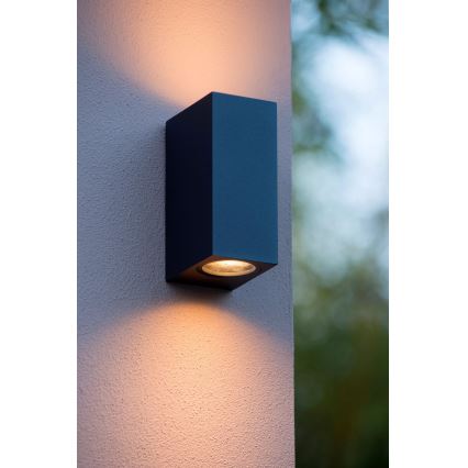 Lucide 22860/10/30 - LED Aplique de exterior regulable ZORA 2xGU10/5W/230V IP44