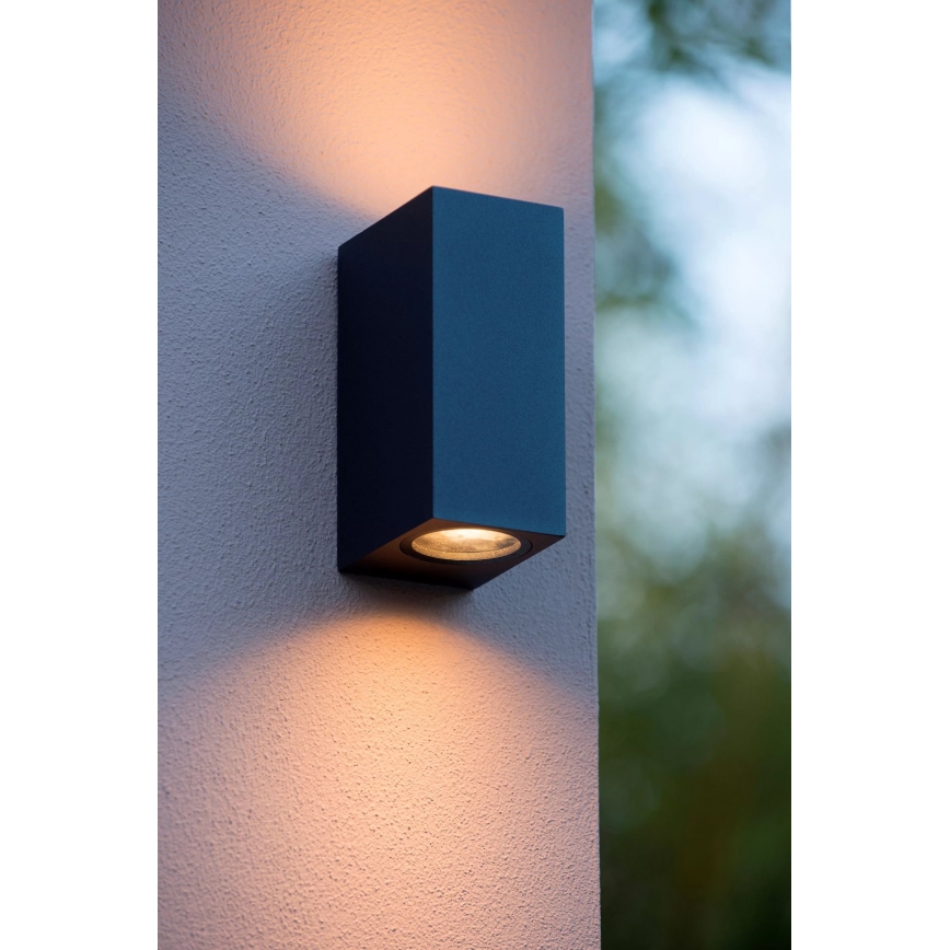 Lucide 22860/10/30 - LED Aplique de exterior regulable ZORA 2xGU10/5W/230V IP44