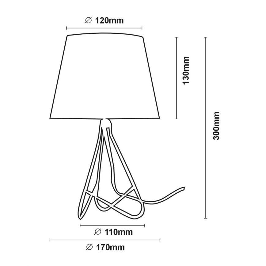 Lucide 47500/81/11 - Lámpara de mesa GITTA 1xE14/40W/230V negro