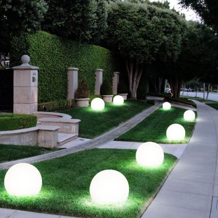 Luminaria decorativa exterior GARDEN BALL 1xE27/40W/230V IP65 diá. 38 cm