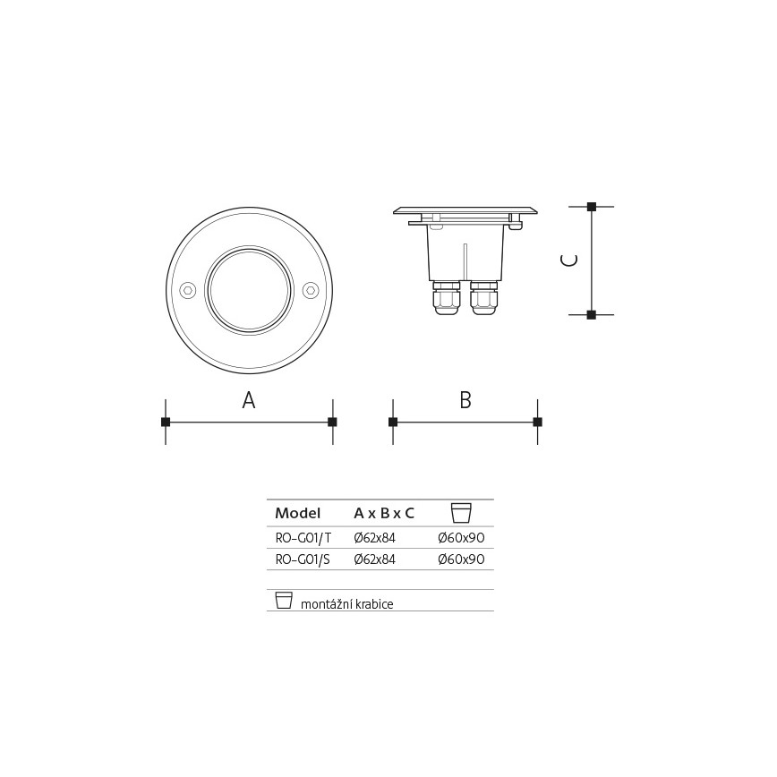 Luminaria empotrable de exterior LED ROAD LED/0,5W/230V IP67 3000K