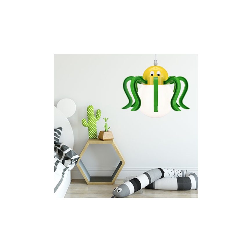 LUXERA 28026 - Lámpara colgante infantil MICCA 1xE27/13W/230V