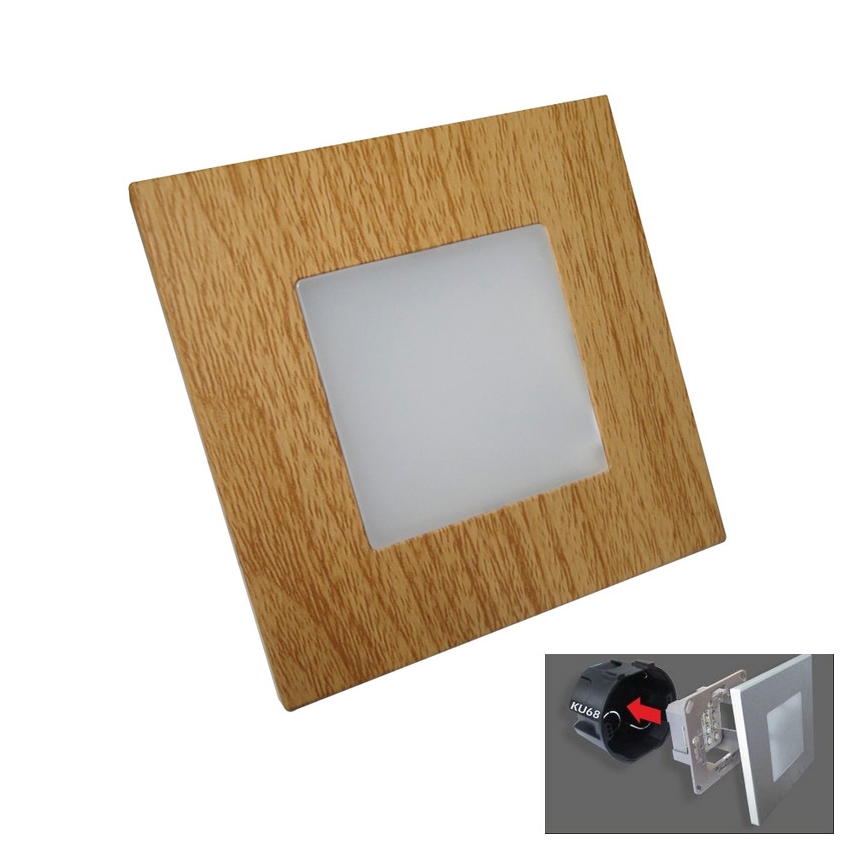 LUXERA 48307 - Lámpara de orientación LED STEP LIGHT 16xLED/1W/230V