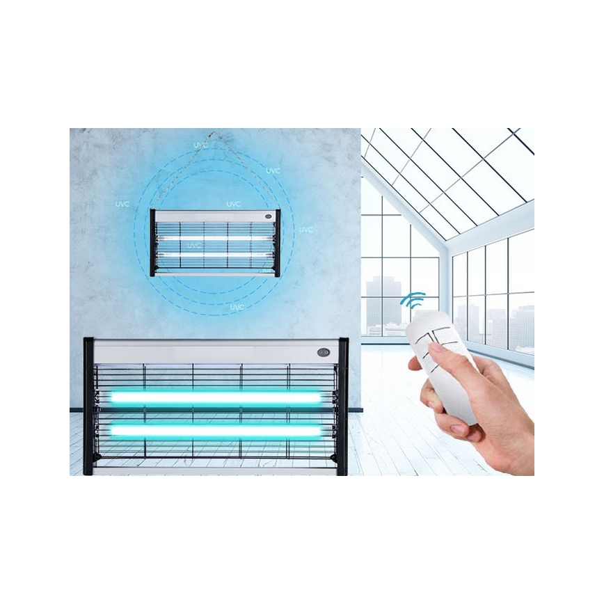 Luxera 70418 - Lámpara germicida desinfectante 2xT5 UVC/15W/230V + CR