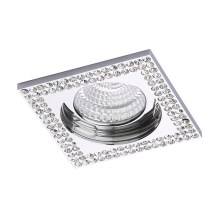 LUXERA 71077 - Iluminación empotrable de techo CRYSTALS 1xGU10/50W/230V cristal