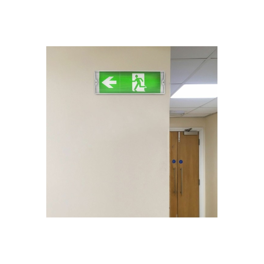 Luz de emergencia LED EMERGENCY EXIT LED/3W/230V 6400K IP65