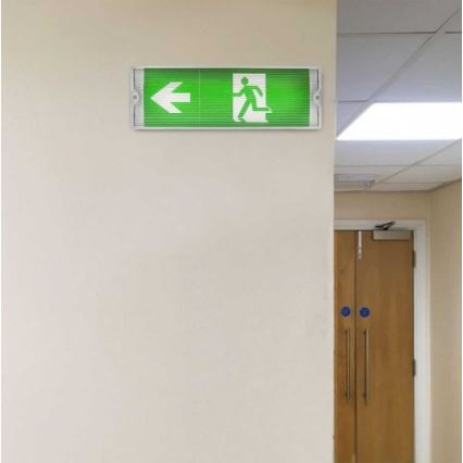 Luz de emergencia LED con una prueba de funcionalidad estándar EMERGENCY EXIT LED/3W/230V 6400K IP65