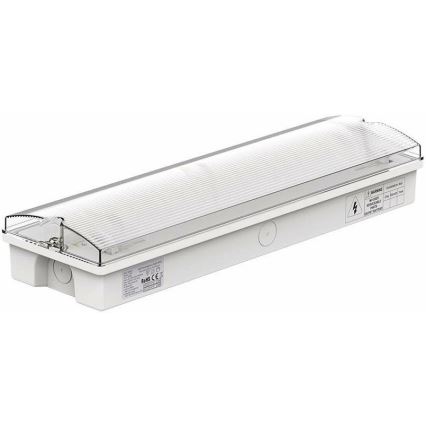 Luz de emergencia LED con una prueba de funcionalidad estándar EMERGENCY EXIT LED/3W/230V 6400K IP65