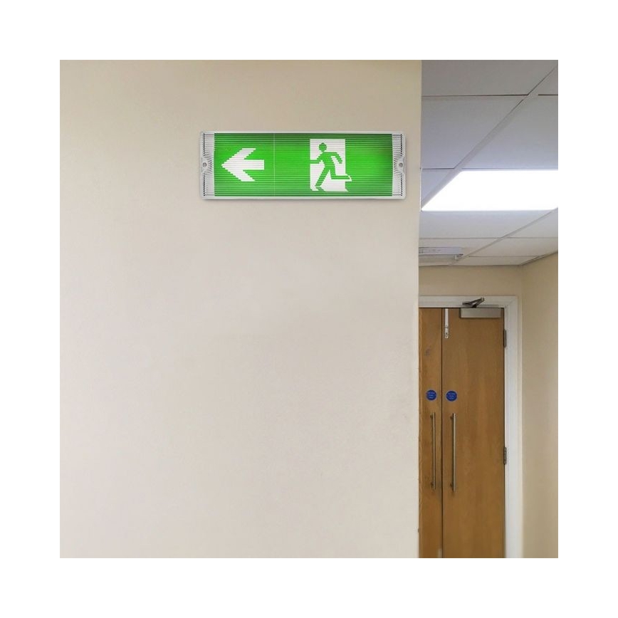 Luz de emergencia LED EMERGENCY EXIT LED/3W/230V IP65 6000K 1200mAh