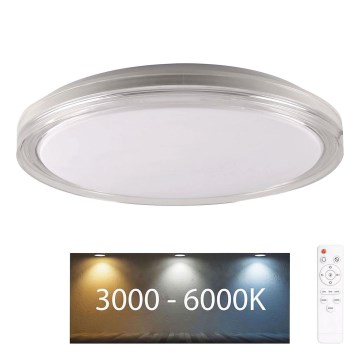 Luz de techo LED regulable para baño CASSANDRA LED/72W/230V diá. 49 cm 3000-6000K IP44 + control remoto