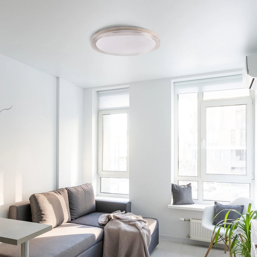 Luz de techo LED regulable para baño CASSANDRA LED/72W/230V diá. 49 cm 3000-6000K IP44 + control remoto