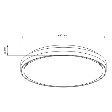 Luz de techo LED regulable para baño CASSANDRA LED/72W/230V diá. 49 cm 3000-6000K IP44 + control remoto