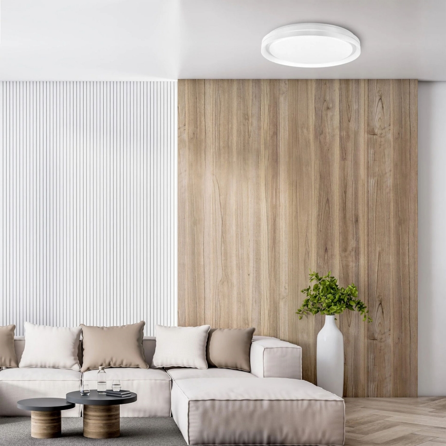 Luz de techo LED regulable para baño ELIZA LED/48W/230V diá. 38,5 cm 3000-6000K IP44 + control remoto