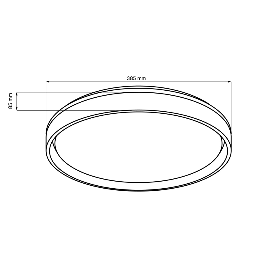 Luz de techo LED regulable para baño ELIZA LED/48W/230V diá. 38,5 cm 3000-6000K IP44 + control remoto