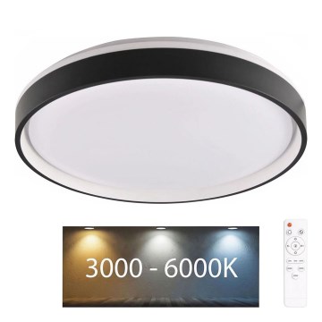 Luz de techo LED regulable para baño JADWIGA LED/42W/230V diá. 38,5 cm 3000-6000K IP44 + control remoto
