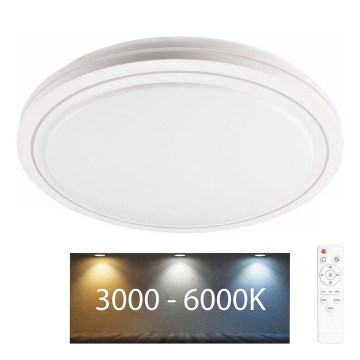 Luz de techo LED regulable para baño MARIAN LED/72W/230V diá. 48 cm 3000-6000K IP44 + control remoto