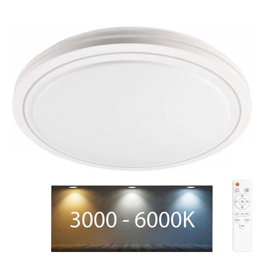 Luz de techo LED regulable para baño MARIAN LED/72W/230V diá. 48 cm 3000-6000K IP44 + control remoto