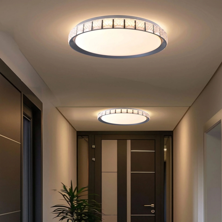 Luz de techo LED regulable para baño NINA LED/72W/230V diá. 49 cm 3000-6000K IP44 + control remoto