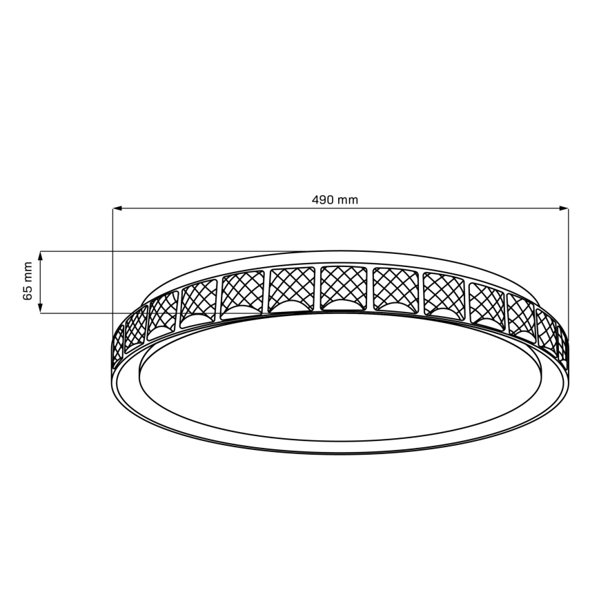 Luz de techo LED regulable para baño NINA LED/72W/230V diá. 49 cm 3000-6000K IP44 + control remoto