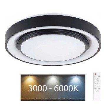 Luz de techo LED regulable para baño ZYGMUNT LED/72W/230V diá. 48,5 cm 3000-6000K IP44 + control remoto