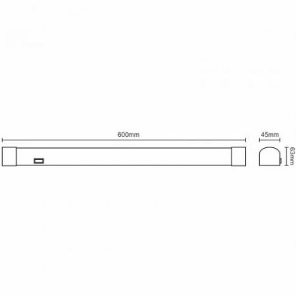 Luz LED mueble de cocina LED/15W/230V 4000K IP44