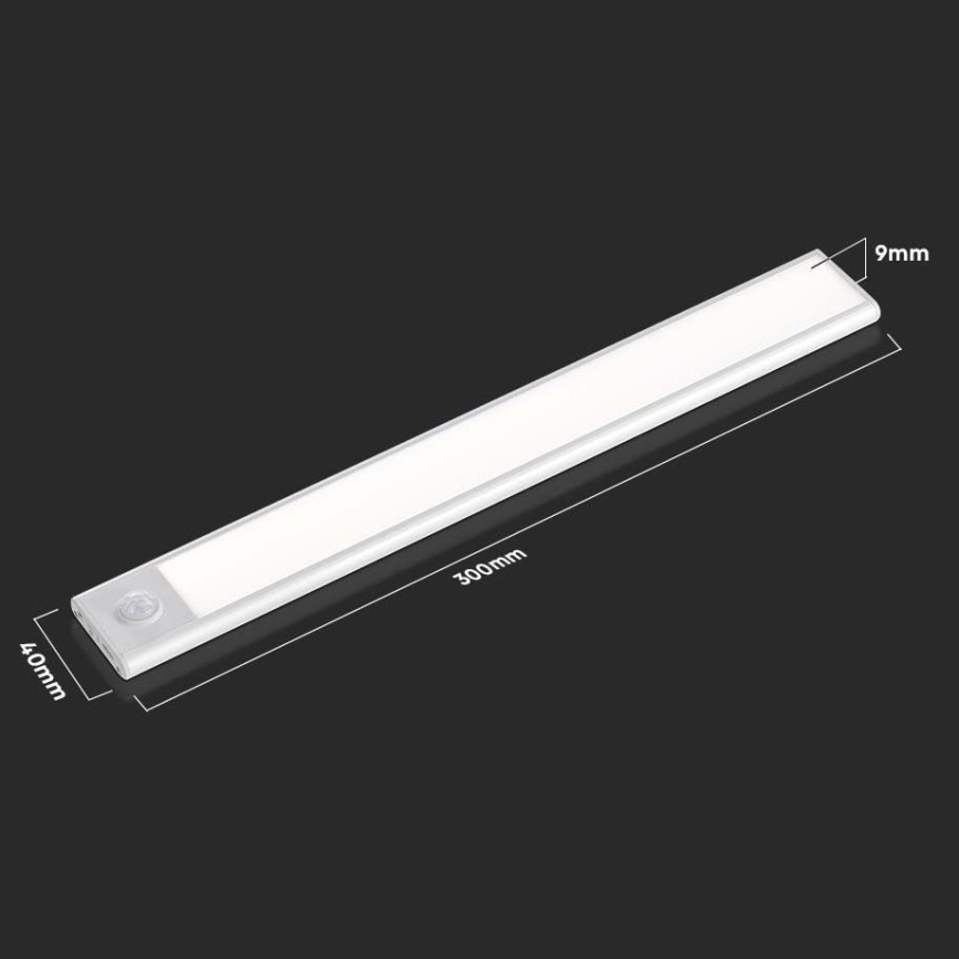 Luz LED para debajo de muebles de cocina con sensor LED/1,5W/5V 1500 mAh 3000K