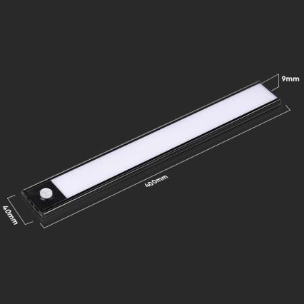 Luz LED bajo armario de cocina con sensor LED/2W/5V 2200 mAh 3000K