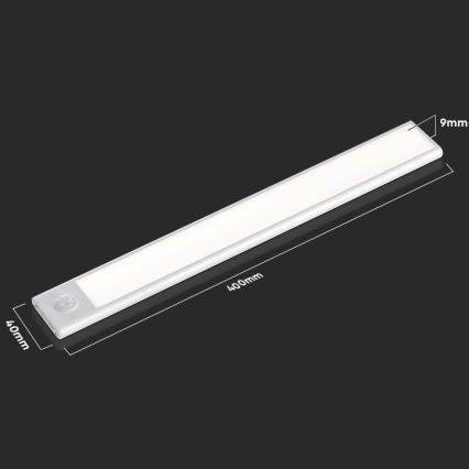 Luz LED para debajo del mueble de cocina con sensor LED/2W/5V 4000K 2200 mAh