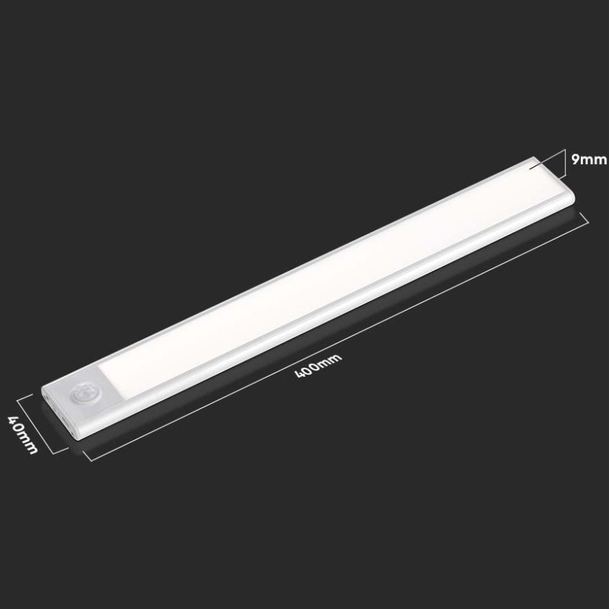 Luz LED para debajo del mueble de cocina con sensor LED/2W/5V 4000K 2200 mAh