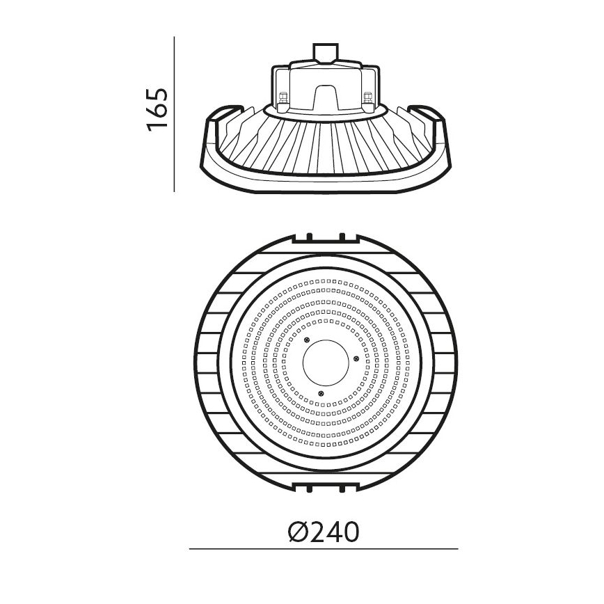 Lámpara industrial de alta resistencia LED regulable NINA HIGHBAY LED/100W/230V 4000K IP65