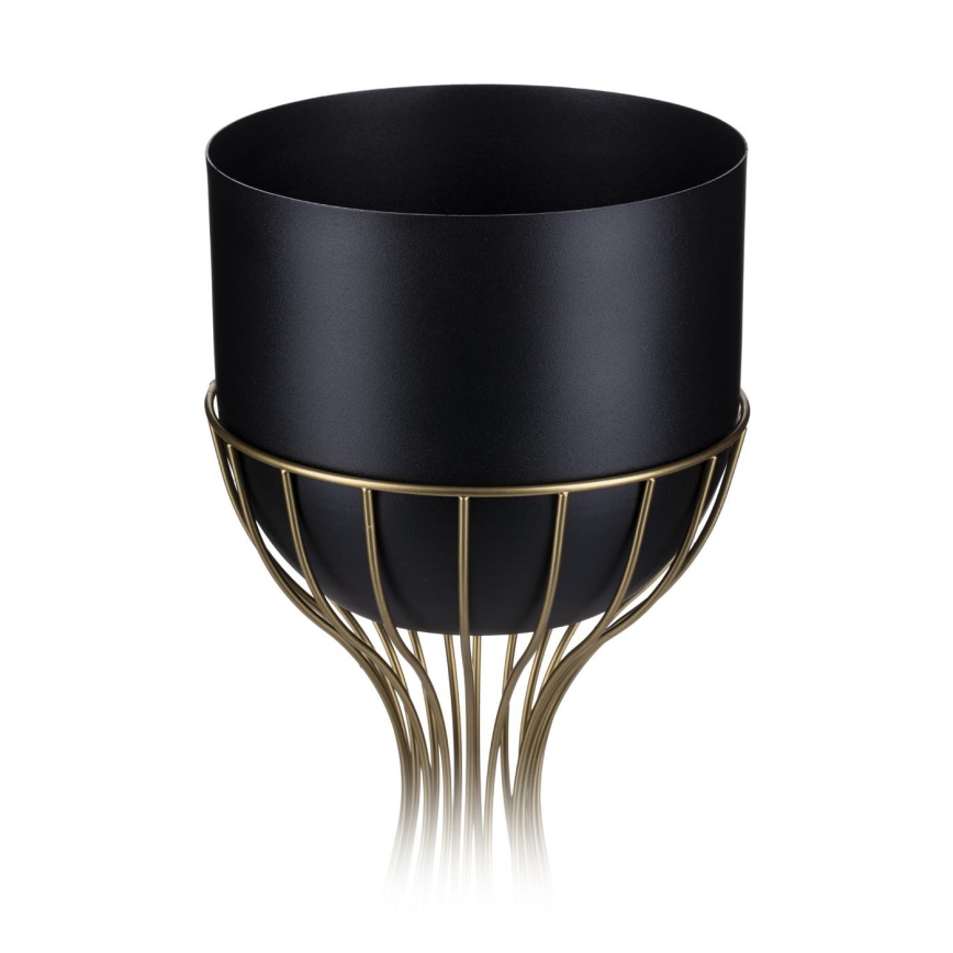 Maceta de metal LOFT 46x20 cm dorado/negro
