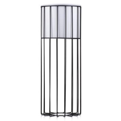 Maceta de metal LOFT 55x20 cm negro/blanco