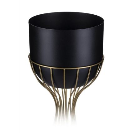 Maceta de metal LOFT 56x20 cm dorado/negro