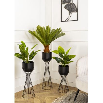 Maceta de metal LOFT 56x20 cm negro