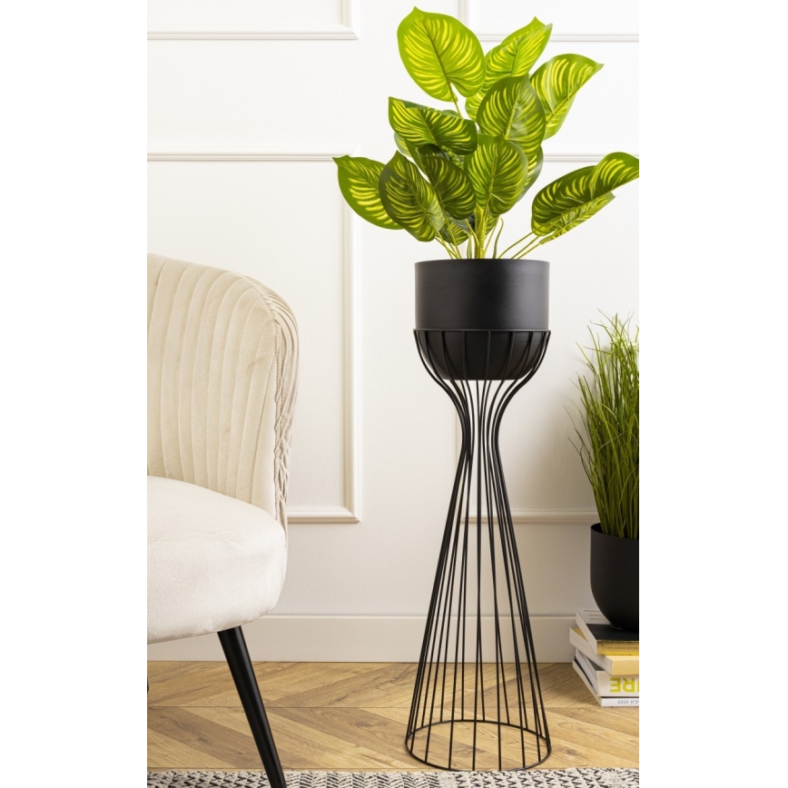 Maceta de metal LOFT 68x20 cm negro