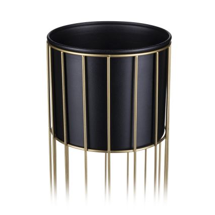Maceta de metal LOFT 70x20 cm dorado/negro