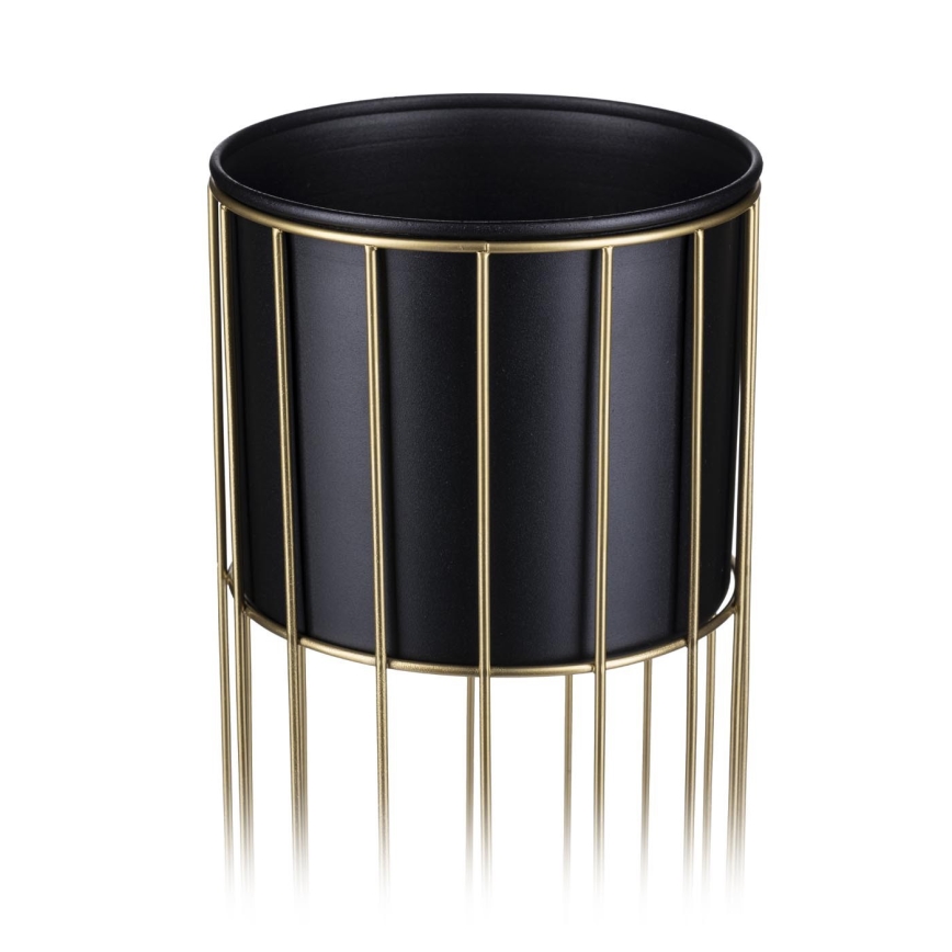 Maceta de metal LOFT 70x20 cm dorado/negro