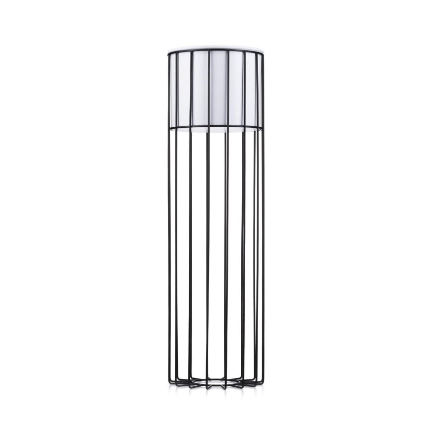 Maceta de metal LOFT 70x20 cm negro/blanco