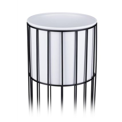 Maceta de metal LOFT 70x20 cm negro/blanco