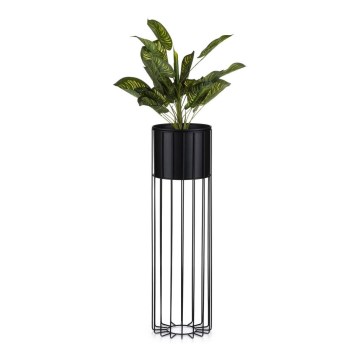 Maceta de metal LOFT 70x20 cm negro