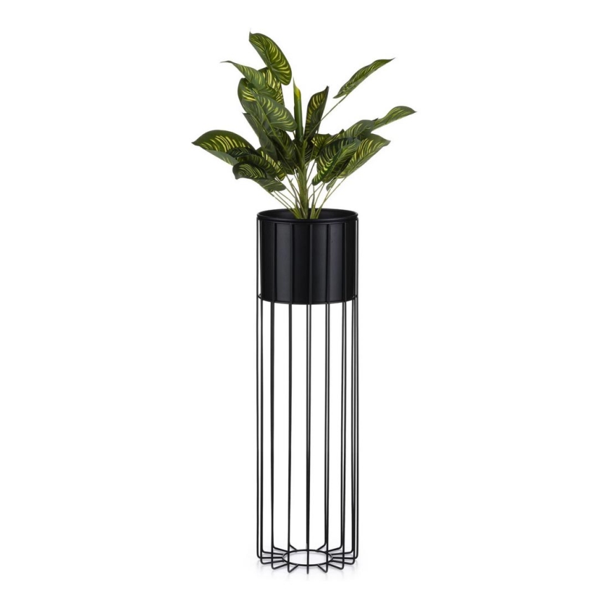 Maceta de metal LOFT 70x20 cm negro