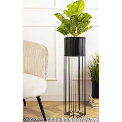 Maceta de metal LOFT 70x20 cm negro