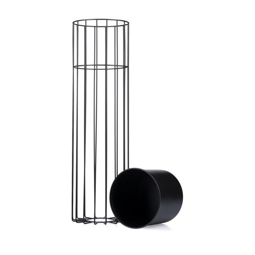 Maceta de metal LOFT 70x20 cm negro